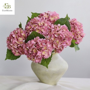 Fiori Artificiali di Alta Qualità in Lattice, Ortensie Realistiche al Tatto per Decorazioni di Feste, Hotel e Matrimoni, Blu, Bianco, <span class=keywords><strong>Rosa</strong></span> - Product Image 6