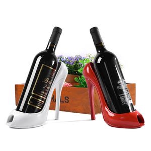 Nouveau Porte-Bouteille de Vin Élégant en Forme de Chaussure à <span class=keywords><strong>Talon</strong></span> Haut, Accessoire de Panier Cadeau, Artisanat Créatif en Résine pour la Maison, Chaussure Rouge - Product Image 1
