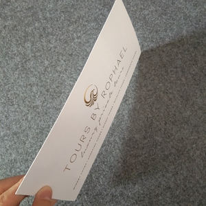 Stempeln Visitenkarte Benutzer definiertes Logo Dank Grußkarten Gold <span class=keywords><strong>Promotion</strong></span> Film Laminierung Beschichtetes Papier Benutzer definierte Größe Siebdruck - Product Image 6