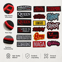 Écussons brodés personnalisés de musique rock en gros, badges thermocollants pour vêtements, vestes et sacs