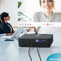 PL1000KL, projecteur de jeu VIVIBRIGHT, projecteur 4K 4800 lumens, meilleur que le mini projecteur LED, idéal pour les jeux de console