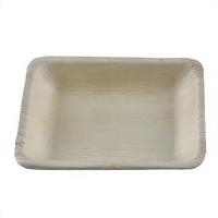 Barquette carrée jetable en feuille de palmier, très résistante, 8 pouces de profondeur, biodégradable, écologique, pour la restauration à emporter et usage occasionnel