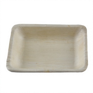 Disposable Palm Leaf 8 Inch Deep Square Tray Biodegradable Eco-Friendly for Takeaway Casual Use - Product Image 4