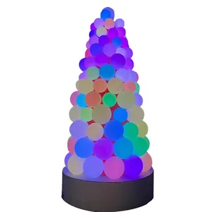 パーティー防水クリスマス結婚式の装飾PEマジックプログラム可能な屋外照明球グローブガーデンLEDボールツリーライト