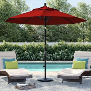 Venta al por mayor al aire libre 9 pies terrazas grandes Patio dosel sombrillas mercado comercial sombrillas con elevador de manivela inclinable <span class=keywords><strong>para</strong></span> mesa de jardín de patio - Product Image 1