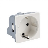 Prise murale standard Schuko allemande avec volet de sécurité, prise électrique européenne pour usage domestique, commercial et armoire de stockage d'énergie