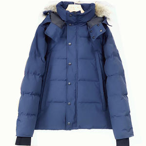 Wholesale High Quality <strong>White</strong> Duck Hooded Casual Winter Zipper <strong>Waterproof</strong> Windproof Breathable Thick Fluffy Warm Men's <strong>Jacket</strong> - Product Image 3