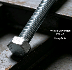 สลักเกลียวหกเหลี่ยม, สลักเกลียวหกเหลี่ยมเกลียวเต็มสแตนเลส A4‑70, M6‑1.0 x 35 มม., ตัวยึดประกอบอุตสาหกรรมเกลียวขวา - Product Image 3