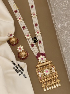 สร้อยคอแฟชั่นขายดีพร้อมชุดต่างหูสำหรับโอกาสพิเศษจากซัพพลายเออร์อินเดีย - Product Image 2