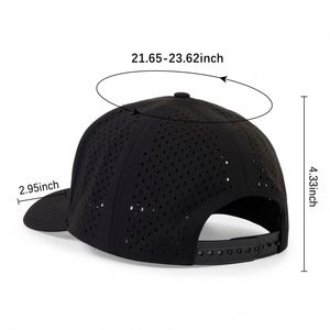 Casquette de baseball imperméable de haute qualité à 5 panneaux, perforée au laser, avec logo personnalisé, casquette de camionneur - Product Image 6