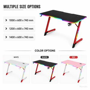 Modern Ergonomic L Shaped Gaming <b>Desk</b> with Monitor Shelf, <b>Corner</b> Gaming <b>Computer</b> <b>Desk</b> for Dual Monitor Setups - Product Image 3