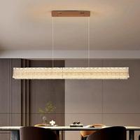 Lustre LED moderne de luxe à double anneau, réglable en hauteur, à intensité variable, pour maison et villa