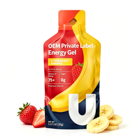 Gel énergétique pour la course à pied, sans sucre, sans OGM, 12 sachets, étiquette privée OEM