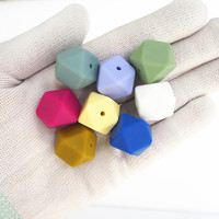Perles hexagonales en silicone multicolores écologiques et non toxiques pour chaîne de sucette bébé, 137 couleurs, livraison rapide, produits en stock, vente chaude