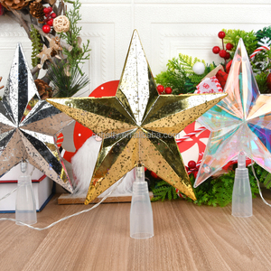 ไฟดาว LED PVC คุณภาพสูง ประดับตกแต่งยอดต้นคริสต์มาส รูปดาวห้าแฉก เรืองแสง - Product Image 1