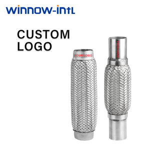 Tùy chỉnh hiệu suất cao xả <span class=keywords><strong>Flex</strong></span> Ống 201 304 xe linh hoạt ống xả kết nối ống với bên trong bện và núm vú Ống - Product Image 4