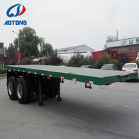 Semi-remorque personnalisée de haute qualité chinoise 13.6m 3 essieux 40ft porte-conteneur Van support cargo tracteur à plat