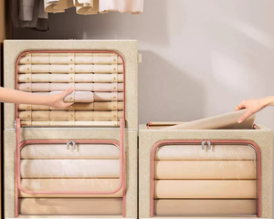 Nueva caja organizadora de ropa plegable lanzada, cajas de almacenamiento plegables de tela, organizador de almacenamiento de cubos para dormitorio - Product Image 4