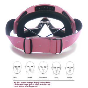 Unisex gradiente rosa TPU telaio iridescente occhiali sportivi antipolvere casco da equitazione antivento per ciclismo moto sci - Product Image 3