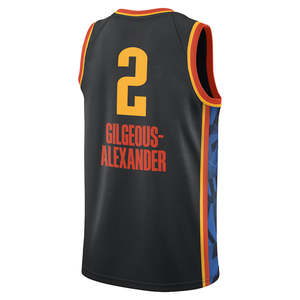 Oklahoma City para Hombres # 2 Camisetas de Baloncesto Shai Gilgeous-Alexander Bordadas, Uniformes Transpirables para Adultos, Tallas Grandes, Verano, Envío Rápido - Product Image 4