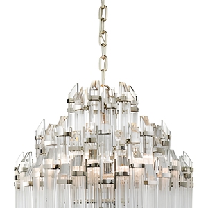Suspension Cano Lighting Chrome Ice Pillar, colonnes en verre facetté superposées, éclairage de plafond de luxe pour la maison - Product Image 2