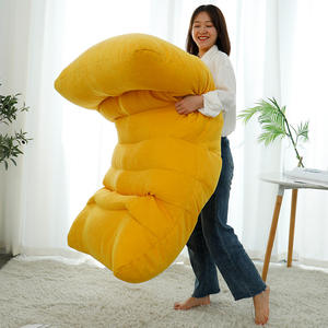 Sofá perezoso tipo bean bag, tatami convertible, asiento suave para sala de estar, dormitorio, balcón, mueble color amarillo limón - Product Image 4