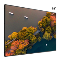 VISIGN Pantalla táctil de señalización digital Lcd interactiva de 110 pulgadas, tamaño grande, 75, 85, 98, 4K, sistema operativo Android, monitor de publicidad