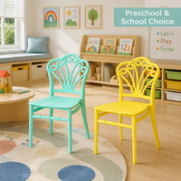 Chaise d'enfant empilable en plastique épaissi antidérapante pour l'apprentissage, prix usine JIETUO