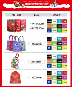 Logo personalizzato all'ingrosso Santa sack stampa regalo di natale shopping sacchi tessuti grande borsa regalo di natale per <span class=keywords><strong>negozio</strong></span> - Product Image 5