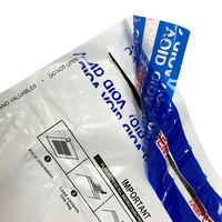 Pochette personnalisée en plastique avec fermeture éclair auto-adhésive, anti-contrefaçon, sécurisée, étanche et résistante aux éclats