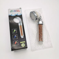 Ensemble de douche à main 3 modes avec double filtration, recharge de chlore, fonction ionique, boule minérale, finition chromée, design moderne, garantie 5 ans, facile à installer pour salle de bain