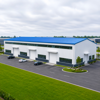 Entrepôt métallique préfabriqué pour le stockage de marchandises logistiques, centre de distribution à grande portée en structure acier