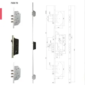 Multi Door Lock Customized 8525 Multi Point Mortise Sliding Multi-point Lock Door Lock Body Serrure De Porte With Roller Latch