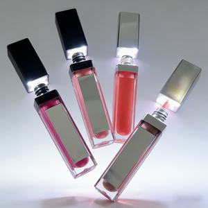 LED Light Lipgloss With Mirror Customized Logo High Quality Vegan Waterproof <b>Liquid</b> Lipstick Non-Sticky Empty Lip Gloss Tubes - Product Image 1