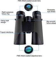 Binoculares Telescópicos Plegables Impermeables de Goma ABS Modelo 12x42 de Nuevo Diseño 2020 para Caza y Observación Nocturna de Aves