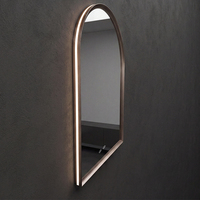 Espejo de Baño LED con Forma de Arco, Antivaho, Táctil, Retroiluminado, de Pared, Espejo de Maquillaje Moderno para Uso Doméstico