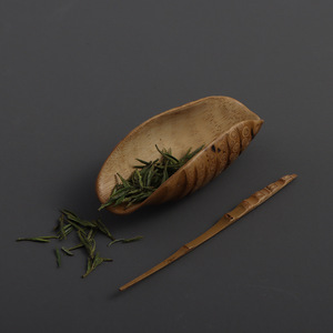 Handmade Bamboo Tea Scoop Set Flat Traditional Chinese Style Tea Ceremony Tools - Product Image 1