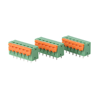 Spring Type Brass PCB Terminal Block 5.08mm Pitch Straight/Right Angle Pin Connector
