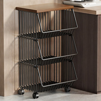 Étagère de rangement multi-niveaux en bois pour la cuisine, pour boîte à collation, jouet, panier à fruits et légumes