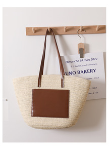 Bolso de Verano <span class=keywords><strong>2023</strong></span> para Mujer, Tejido a <span class=keywords><strong>Crochet</strong></span> con Borla, Bolso de Playa de Paja Hecho a Mano, Bolso Tejido, Cartera, Clutch - Product Image 3