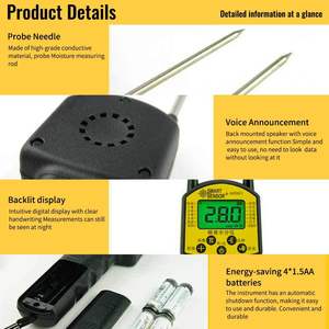 Hygromètre numérique pour céréales, mesure de l'humidité du maïs, du blé, du riz, des haricots, des arachides, des grains - Product Image 3
