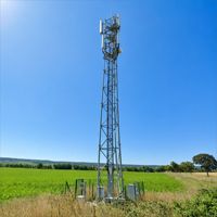 Tour de télécommunication tubulaire en acier galvanisé à chaud à trois pieds de 30 m, conception compacte, vente directe usine OEM