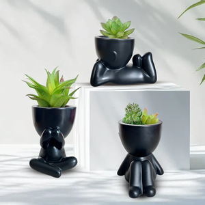 Maceta Minimalista para Suculentas al por Mayor, Adornos Creativos de <span class=keywords><strong>PVC</strong></span>, Macetas Sencillas para Oficina, Pequeños Maceteros de Escritorio, Florero Chino - Product Image 2