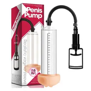 Factory Wholesale Male Sex Enhance Toys Penis Pump Vagina Sleeve Penis Enlargement