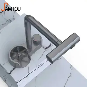 Samtou đa chức năng tự động xoay cao áp cup máy giặt bồn rửa thép không gỉ vòi nước nhà bếp với kính máy giặt