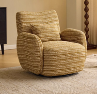 Fauteuil de détente et chaise longue pivotante à 360 degrés, surdimensionnée et confortable, avec repose-pieds, pour salon - Vente en gros