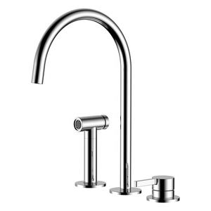 Neue Küchenspüle-Wasserhahn Messing mattschwarze Feder-Wasserhahn Einzelfanger zum Ziehen 360° rotierender Kalter und Heißer Mischer Wasserspüler - Product Image 2