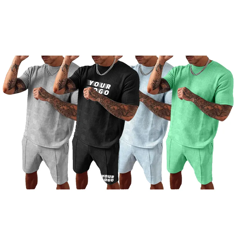 Men's Short Sleeve Shirt Shorts Men Sets Custom Logo comfortable Sportswear Men summer Tracksuit