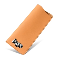 Étui à lunettes en cuir de vache véritable avec logo personnalisé, étui souple pour lunettes de soleil, étui portable pour lunettes, sac de rangement pour lunettes, cadeau d'affaires