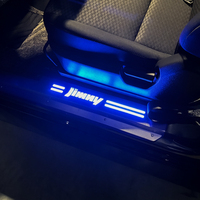 Accessoires pour Suzuki Jimny JB64 JB74, plaque de seuil de porte LED, protection contre les rayures illuminée, lumière de bienvenue, acier inoxydable, ensemble complet